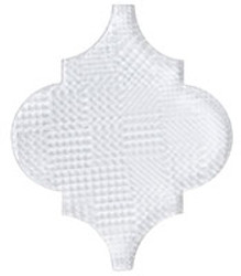 GT Glass Versailles Textured Arabesque White Tulip VS-421TEXTURED